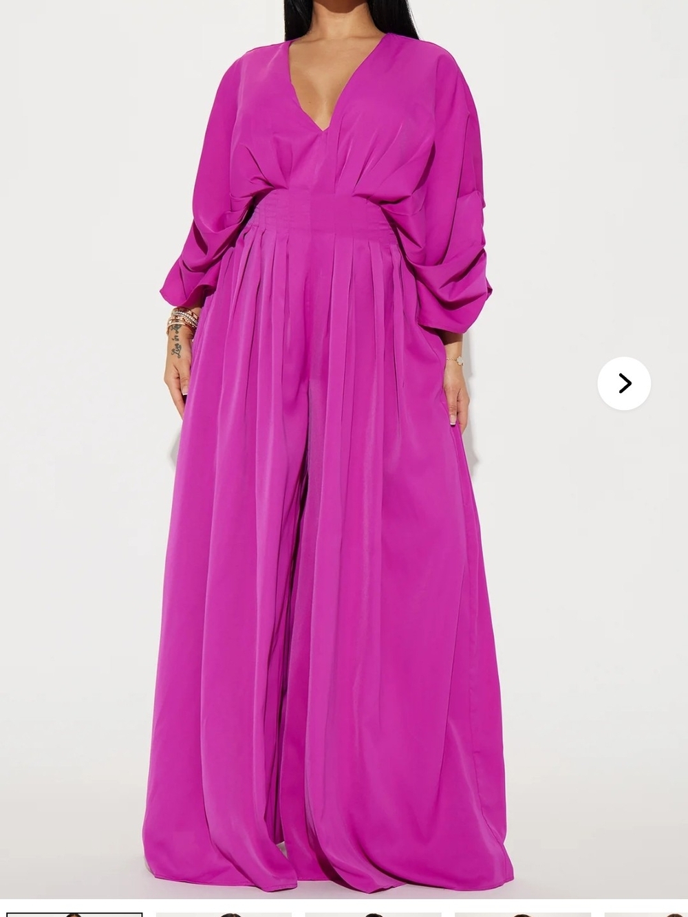 Fashion Nova Magenta Wide-Leg Jumpsuit